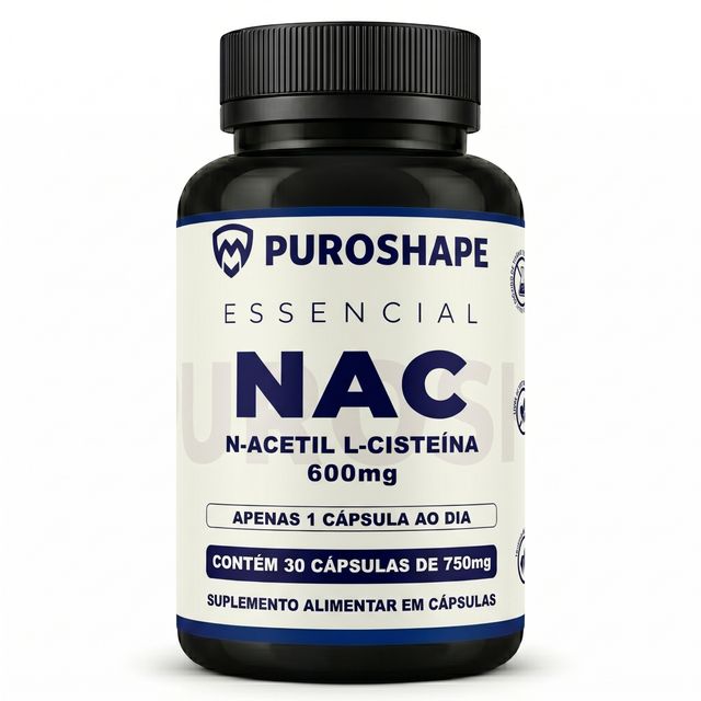 PUROSHAPE NAC — N-Acetil L-Cisteína 600mg, 30 cápsulas